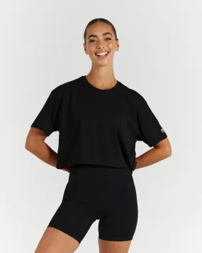 BASE CROP TEE - BLACK