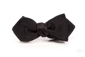 Black Diamond Silk Satin Self-Tie Bow Tie