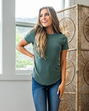 Brenley Ribbed Knit Top - Green