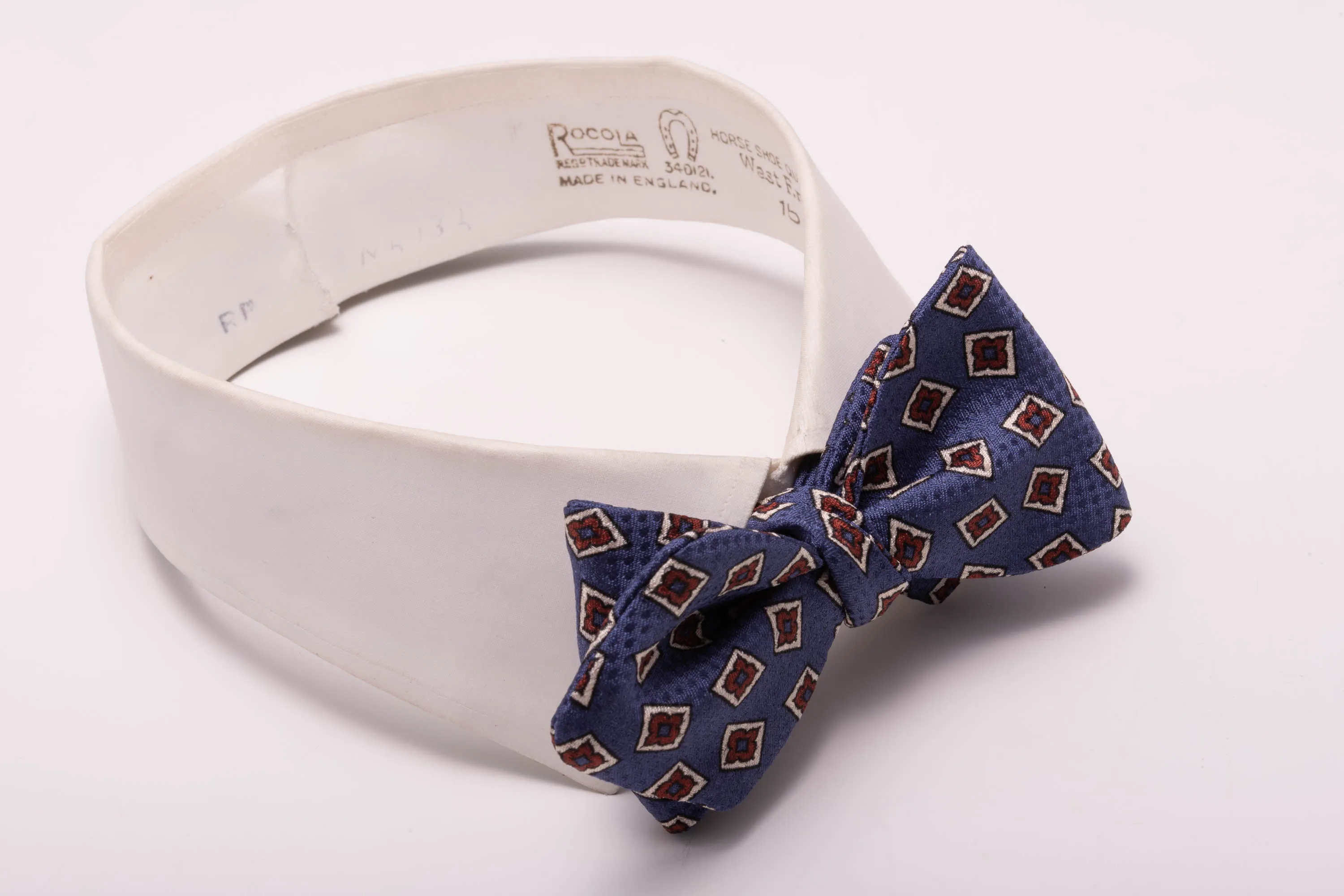 Butcher Blue Jacquard Woven Bow Tie