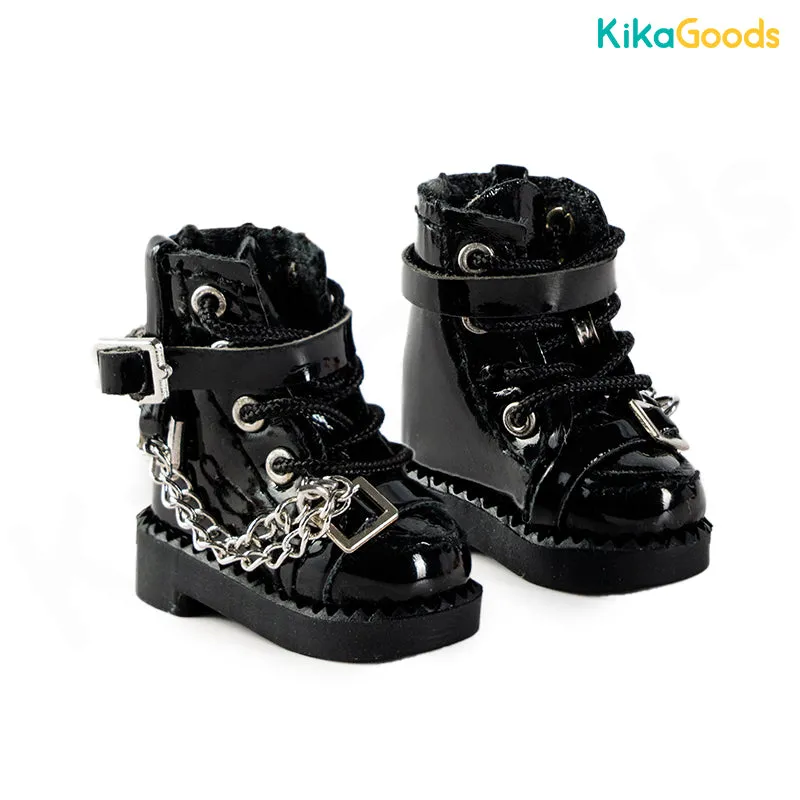 Double Chain Boots 1/12 BJD Figure Shoes Accessories