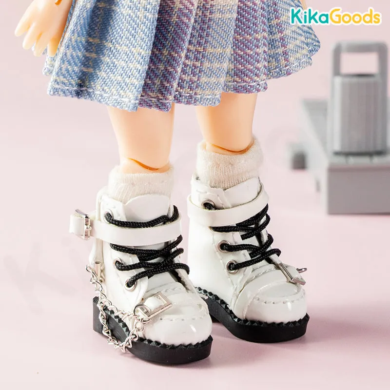 Double Chain Boots 1/12 BJD Figure Shoes Accessories