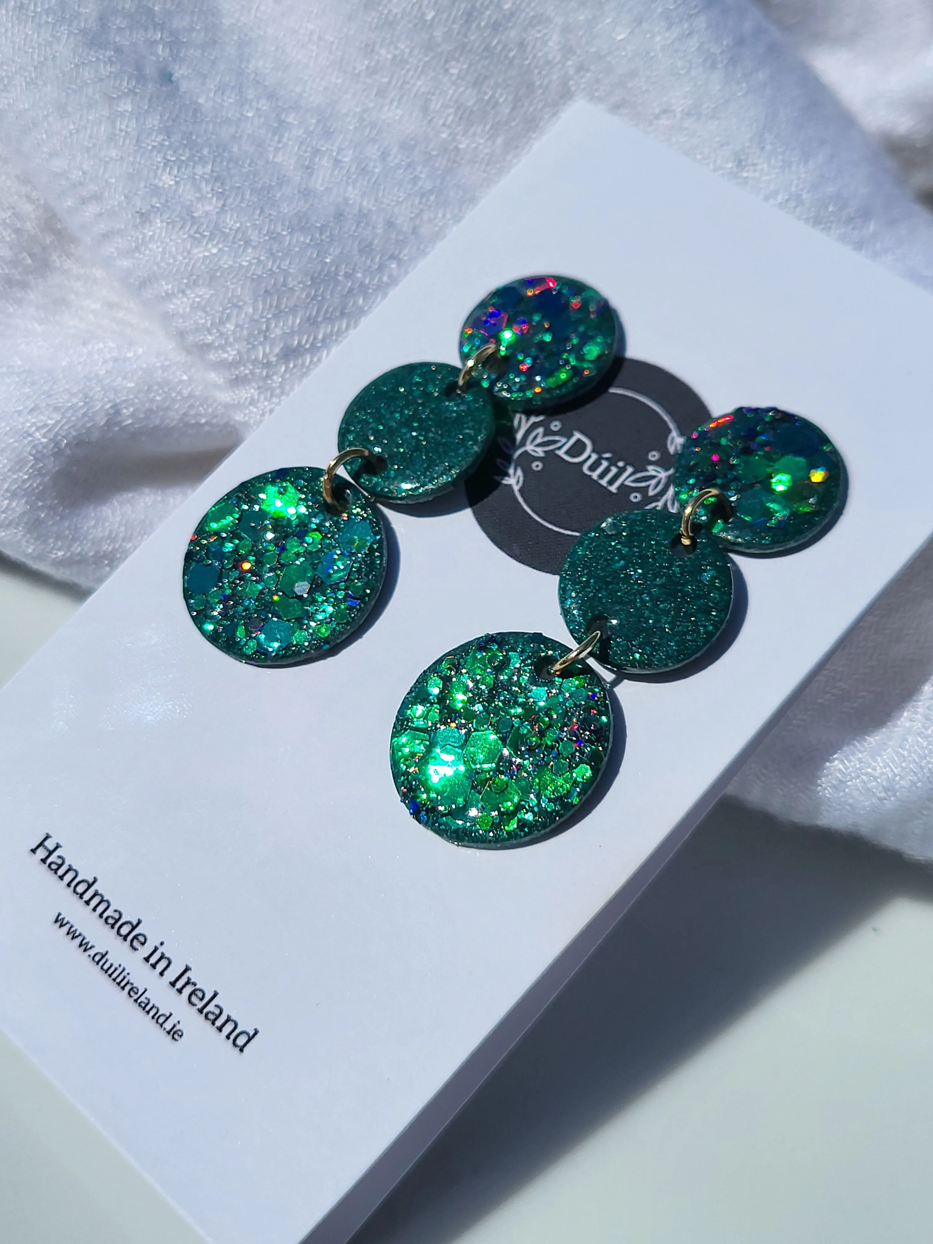 Emerald drop earrings