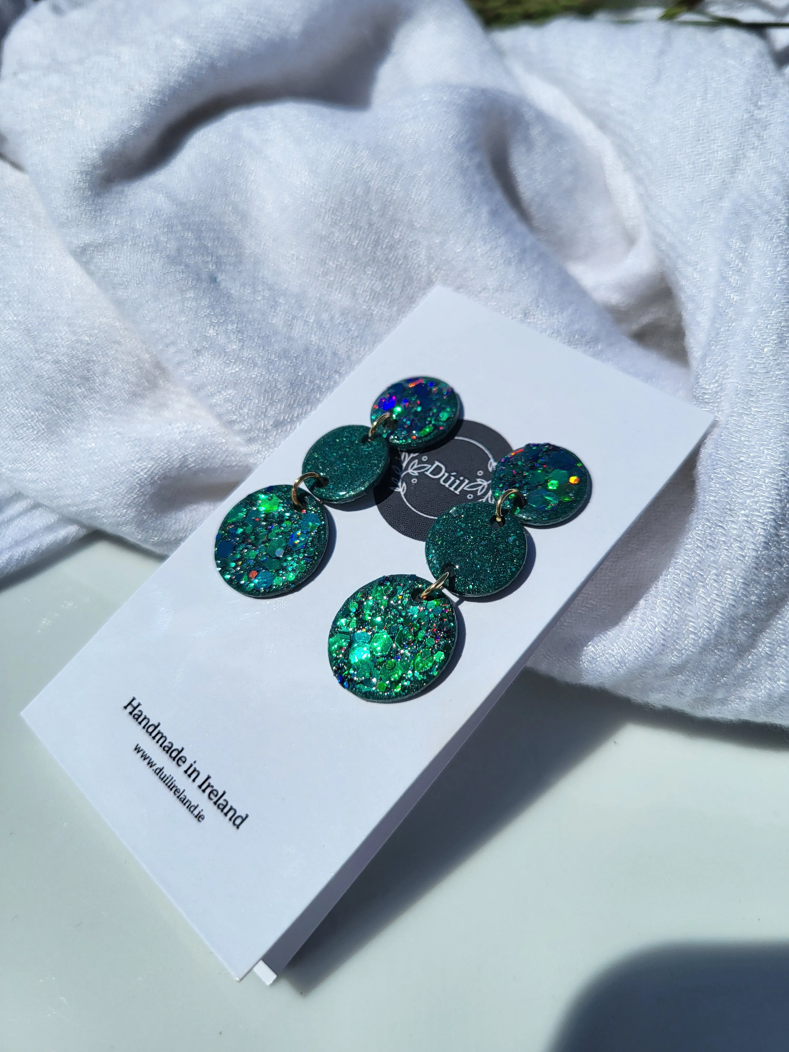 Emerald drop earrings