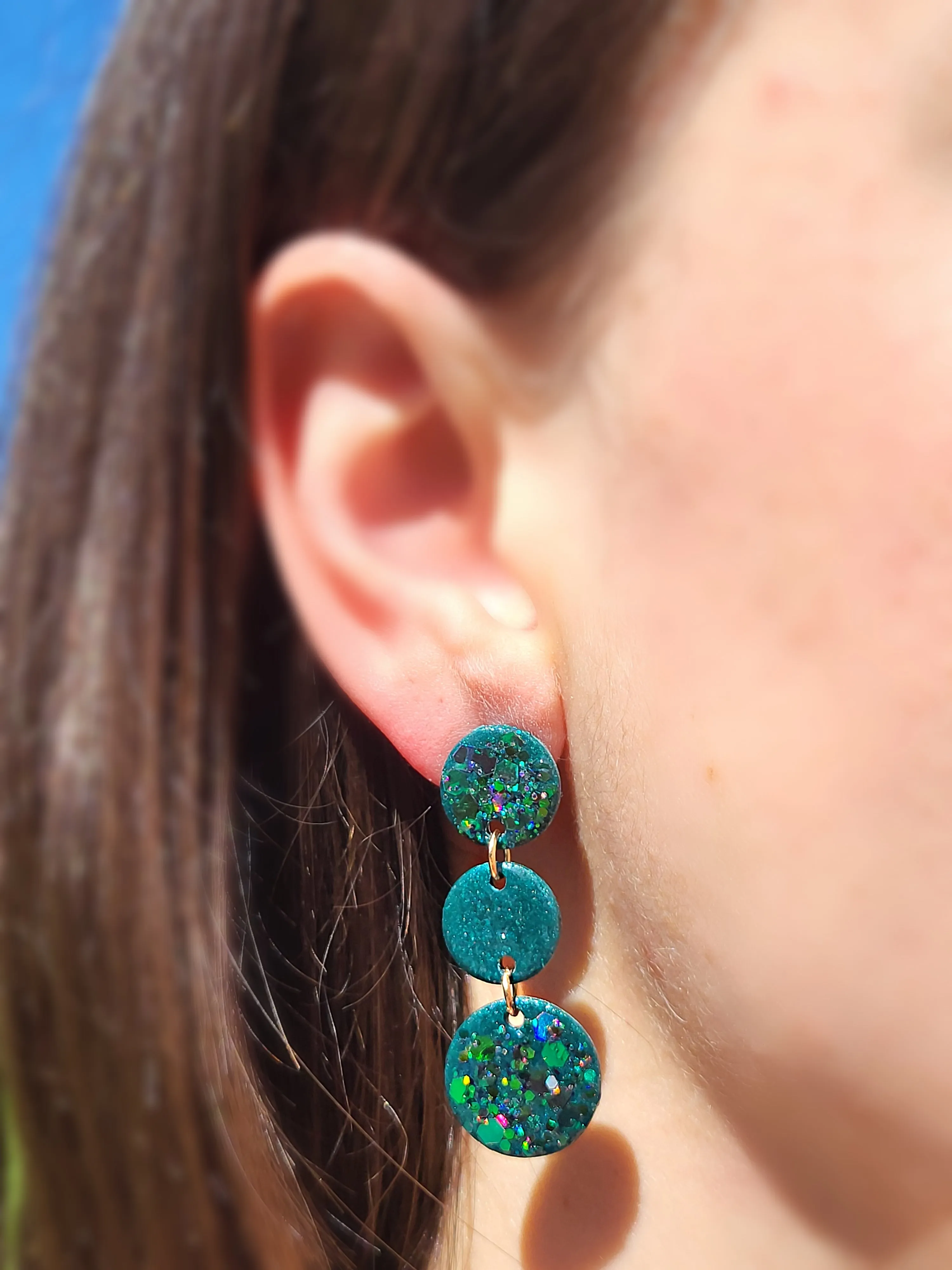 Emerald drop earrings