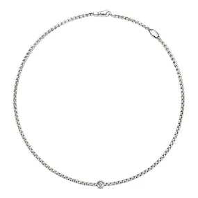 Fope Eka Tiny 18ct White Gold Diamond Necklace 730C-BBR