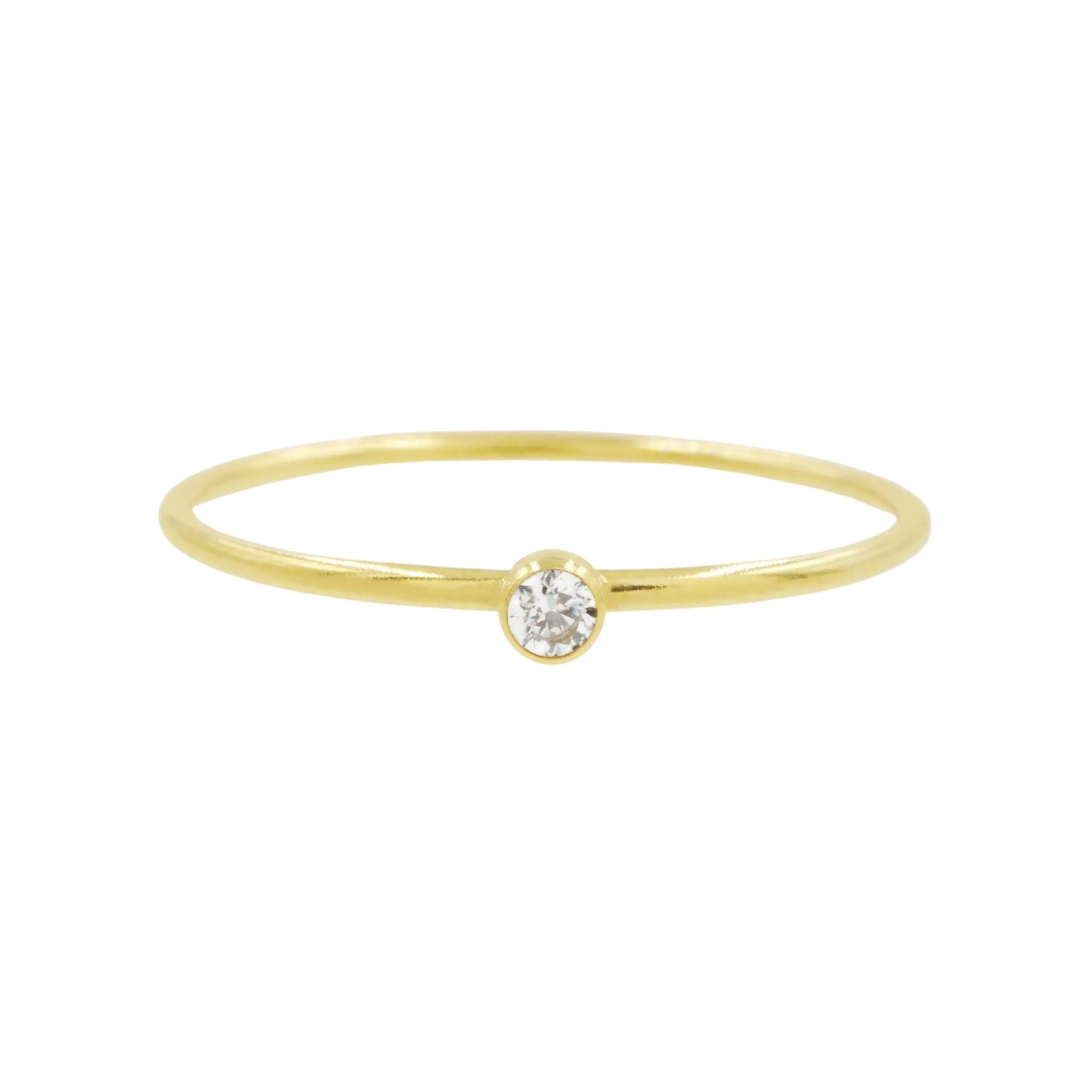 Gold Birthstone Stacking Ring