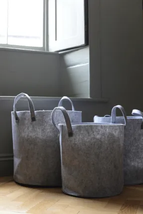 Grey Felt Storage Baskets Set