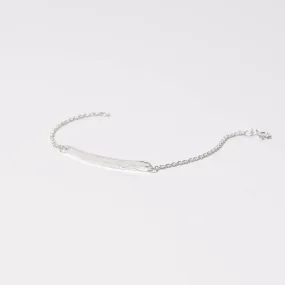 Hammered Stick Link Bracelet - Sterling Silver