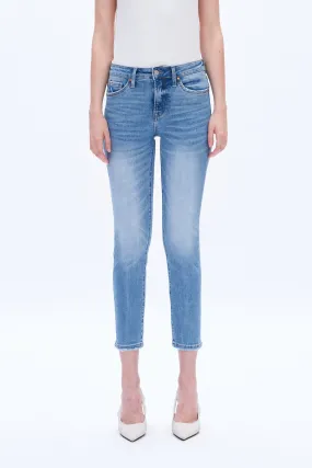 HIGH RISE SLIM STRAIGHT JEANS BYT5170 (BYHE074) FAIRY BLUE