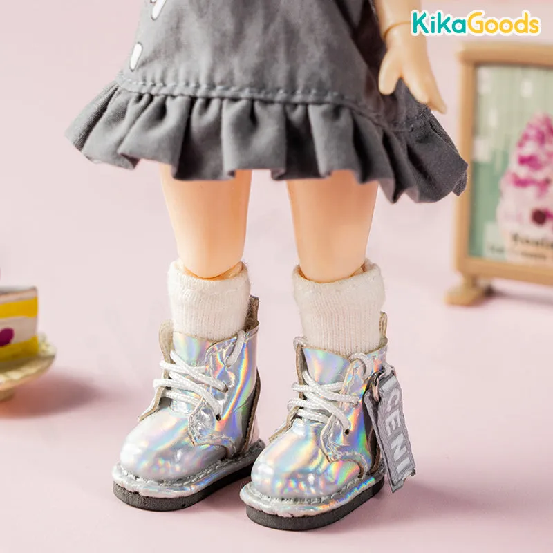 High-Top Boots with Tag 1/12 BJD Figure Shoes Accessories