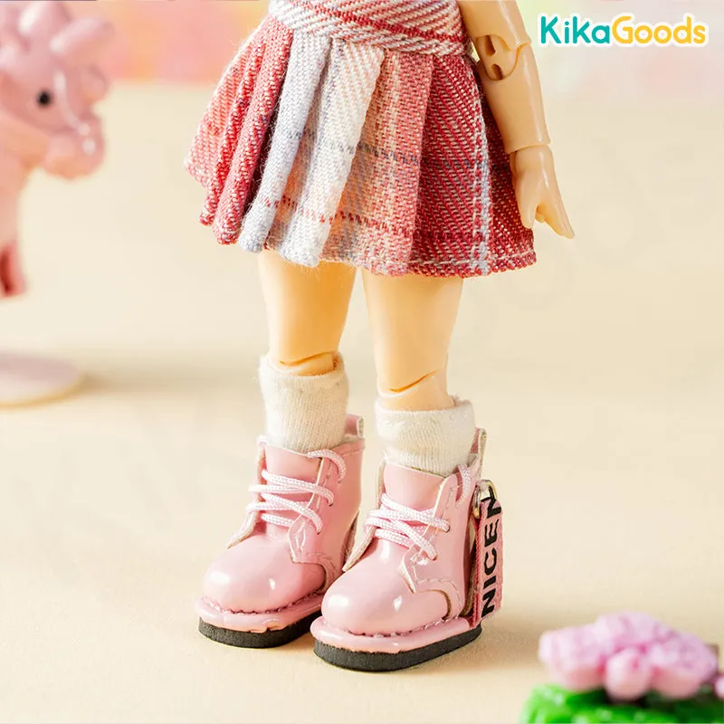 High-Top Boots with Tag 1/12 BJD Figure Shoes Accessories