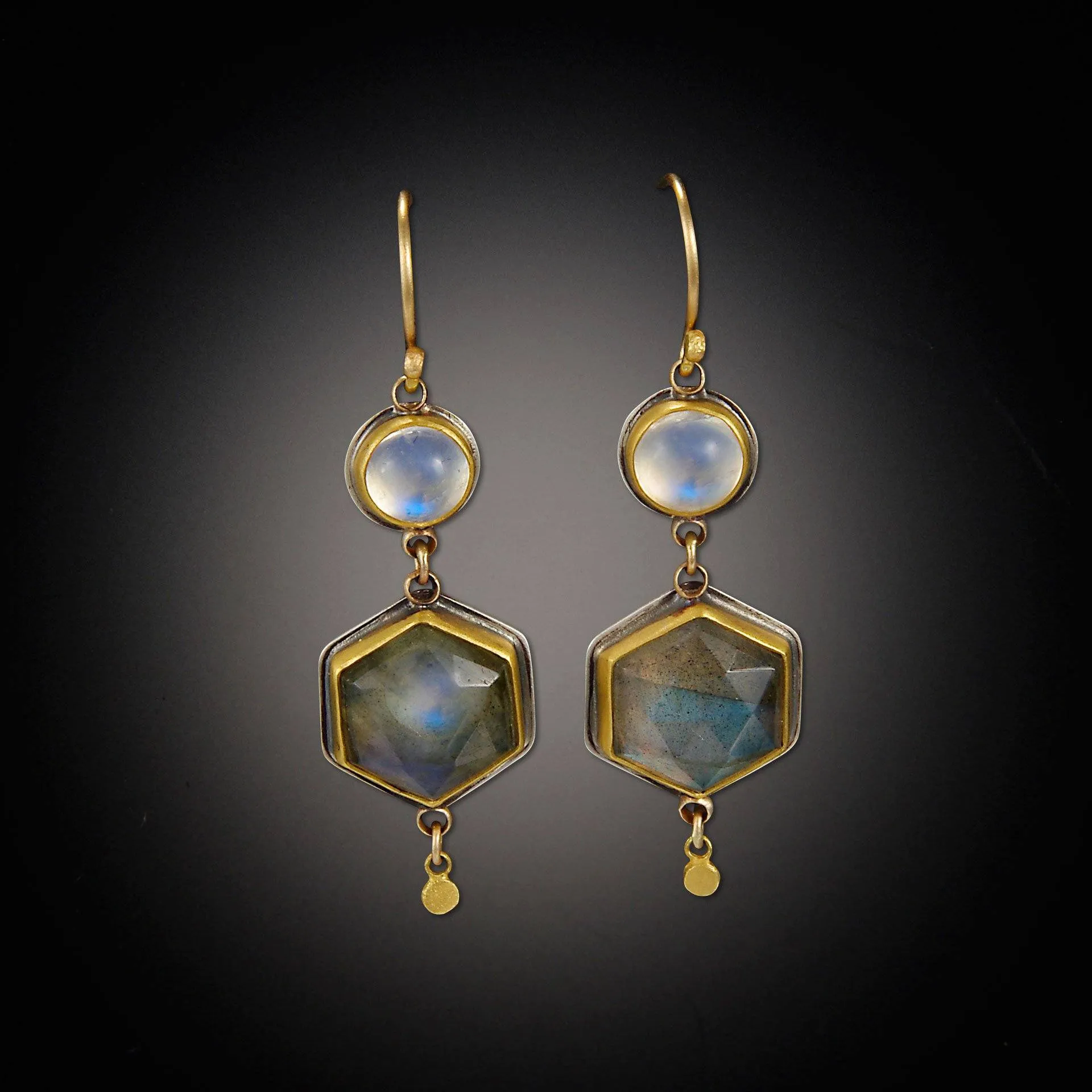 Labradorite and Moonstone Earrings