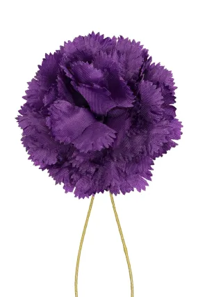 Life-Sized Dark Purple Carnation Boutonnière Flower