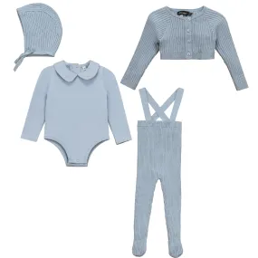 Ruffle Collar Knitted 4Pc Set