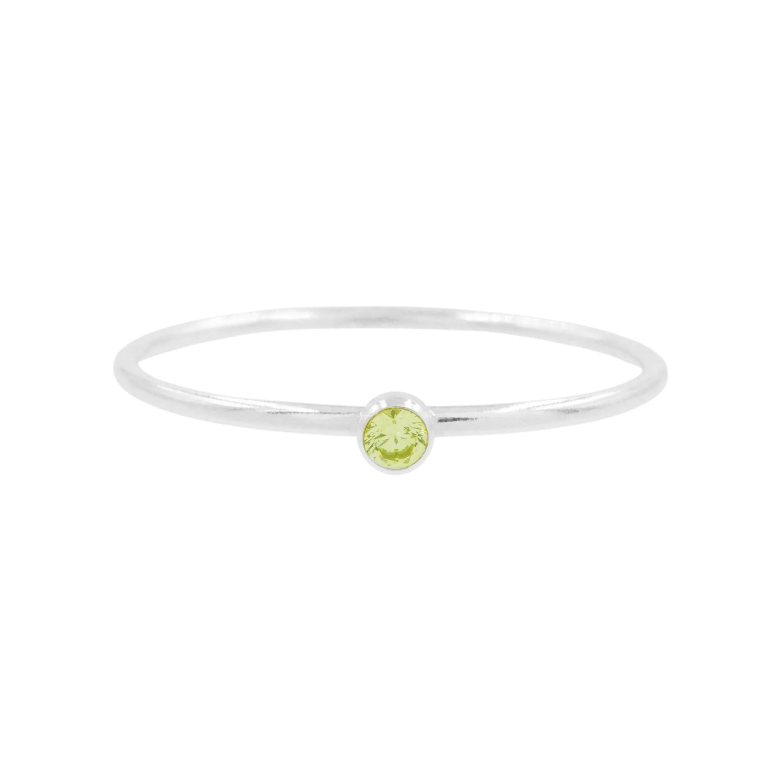 Silver Birthstone Stacking Ring