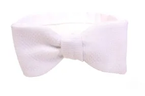 Small White Single-End Marcella Pique Bow Tie