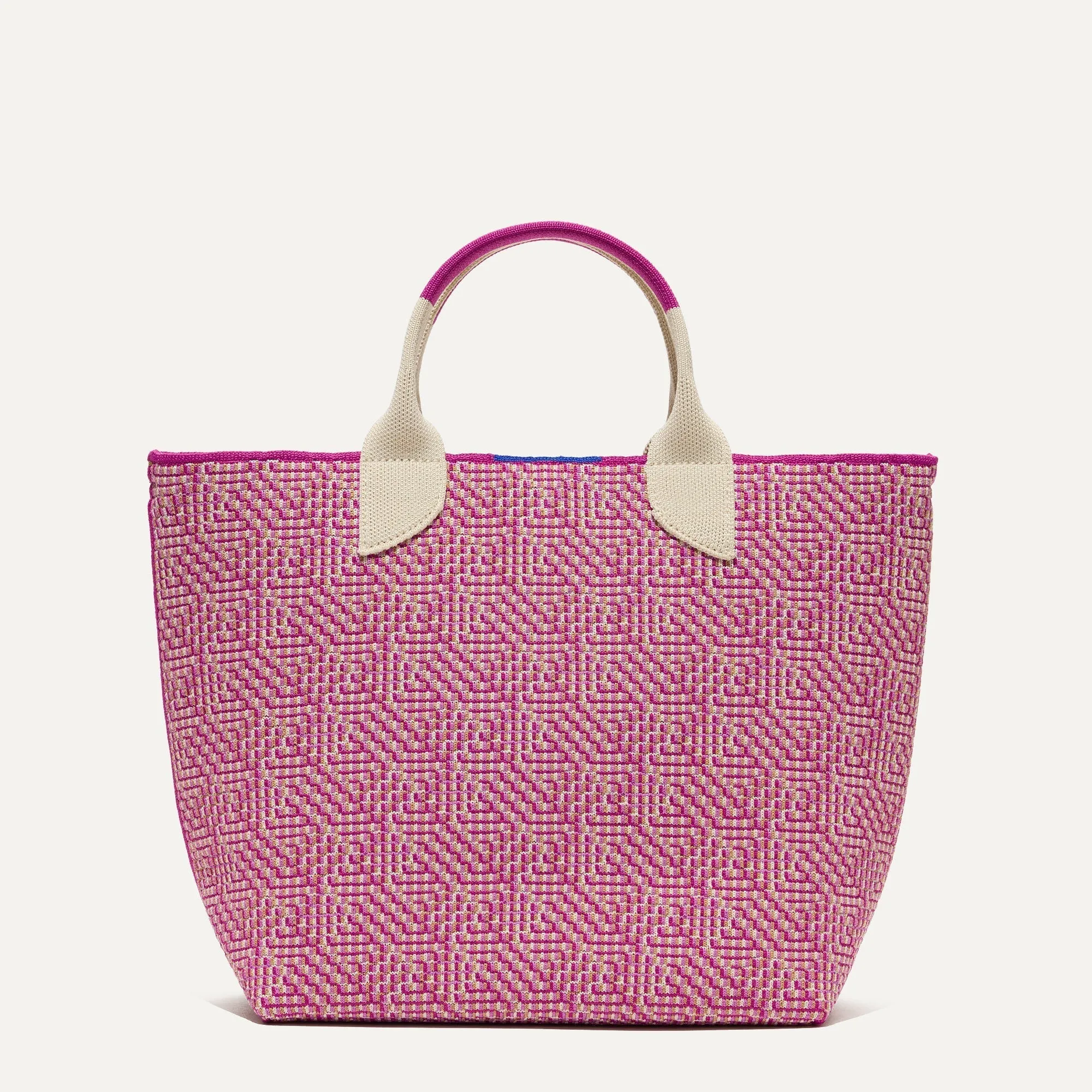 The Lightweight Petite Tote - Fuchsia Geo