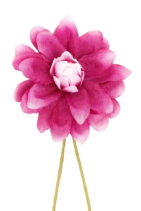 White & Magenta Dahlia Boutonnière Flower